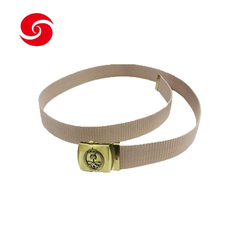 Customized Logo Saudi Arabia Khaki PP Military Tactical Belt