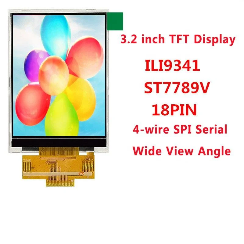 Ecrã LCD TFT RGB IPS de 3.2 polegadas com fornecimento directo de fábrica 240 * 320 com alta qualidade