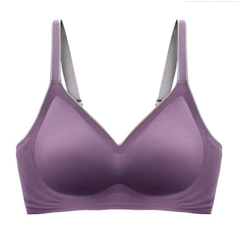 Customized Jelly Glue Technology Underwear Women's Gathered Accessory Milk Adjustable Sports Non-Steel Ring Bra