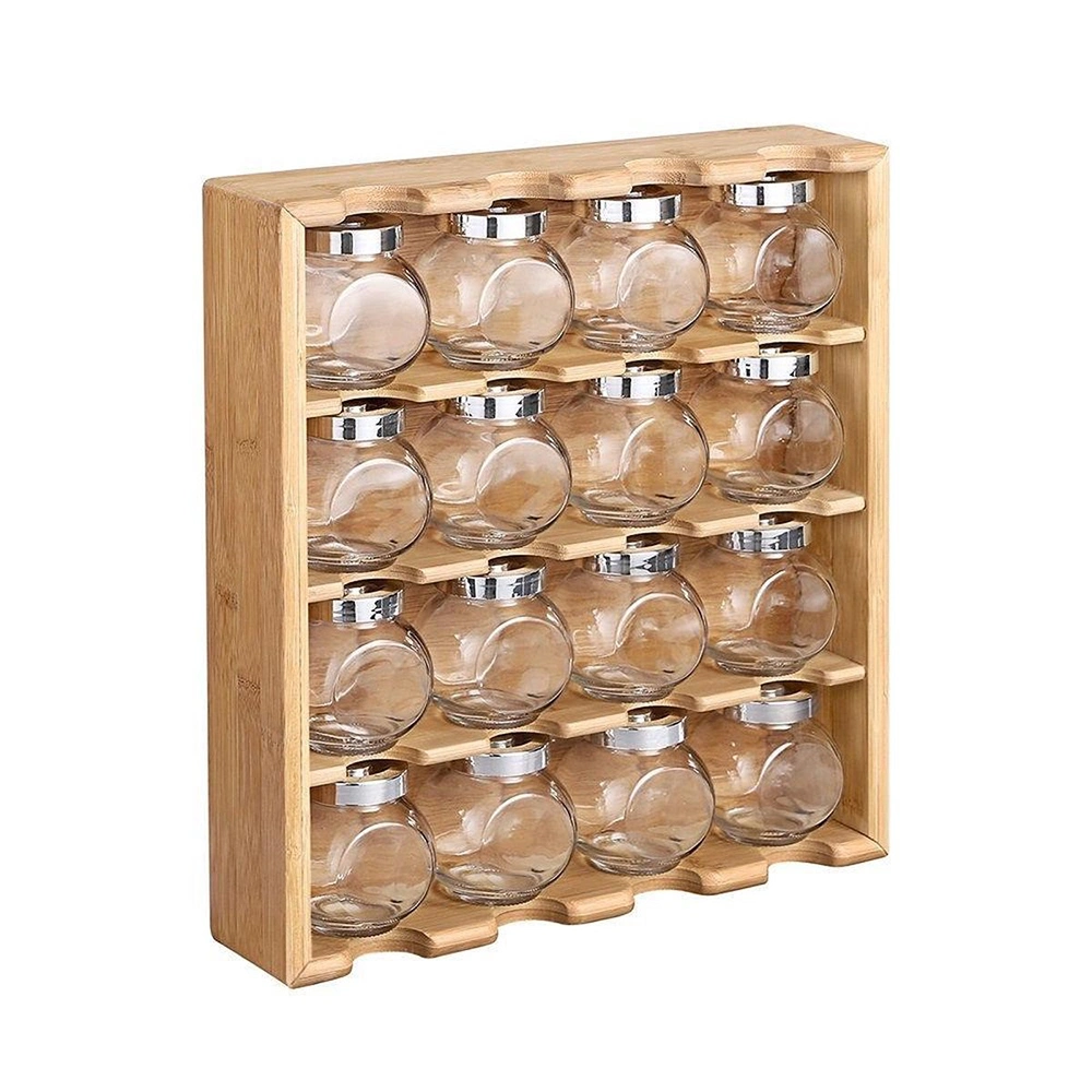 Rack d'épice Organisateur 4 Tier monté sur un mur d'assaisonnement pour garde-manger et cuisine de stockage