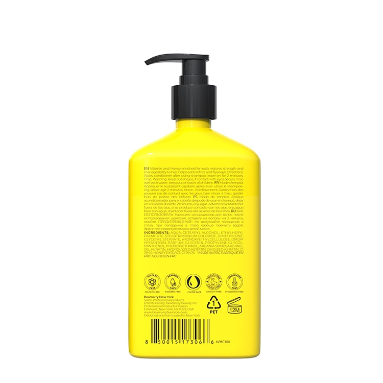 380ml Private Label Cosmetics China Wholesale mejores productos para el cuidado del cabello Volumen de miel de vitamina condicional para pelo fino y aceitoso