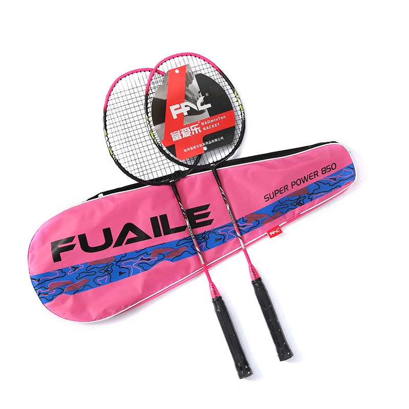 Fuaile al por mayor barato Badminton Racket Hierro aleación Racquet OEM personalizado Logotipo mejor Precio