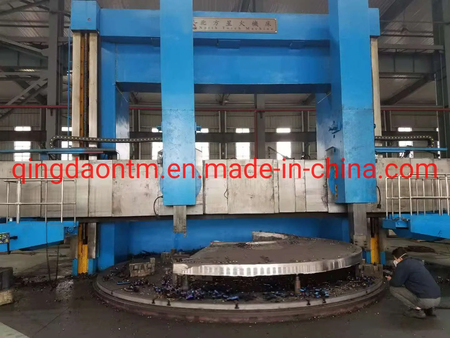 Professional Heavy CNC Vertical Lathe with Double Columnds for Turning 7000 mm Diameter Part