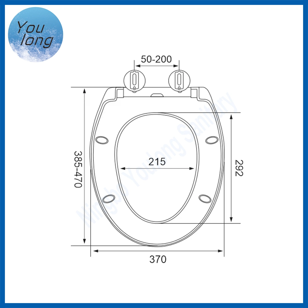 Design Europen Ó Style 18 polegada Sanitária Soft Feche a tampa de banho Wc Wc Seat