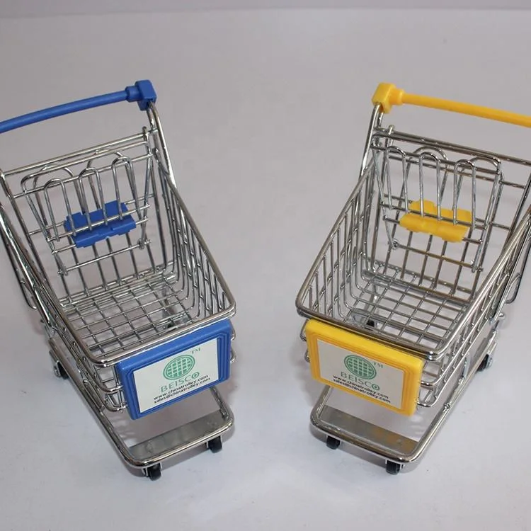 Customized Color Miniature Mini Trolleys Lovely Mini Shopping Trolley