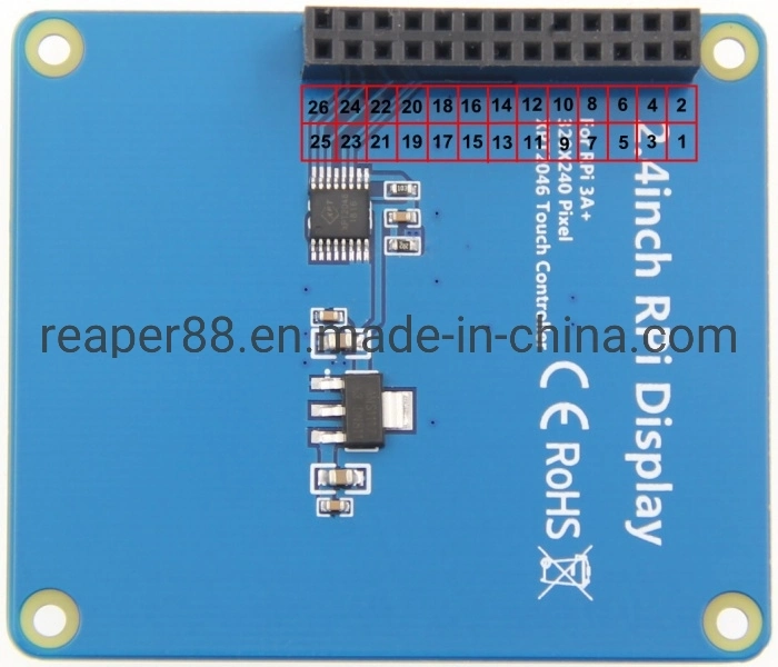 2.4Inch Rpi módulo de visualización con resolución 320x240 y de la RTP admite Raspbian System, Sistema de Ubuntu, Kali Linux