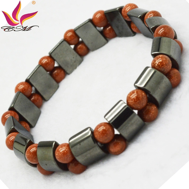 Fashion Hematite Bracelet with Magnetic for Body Health Care (CFHB024BL)