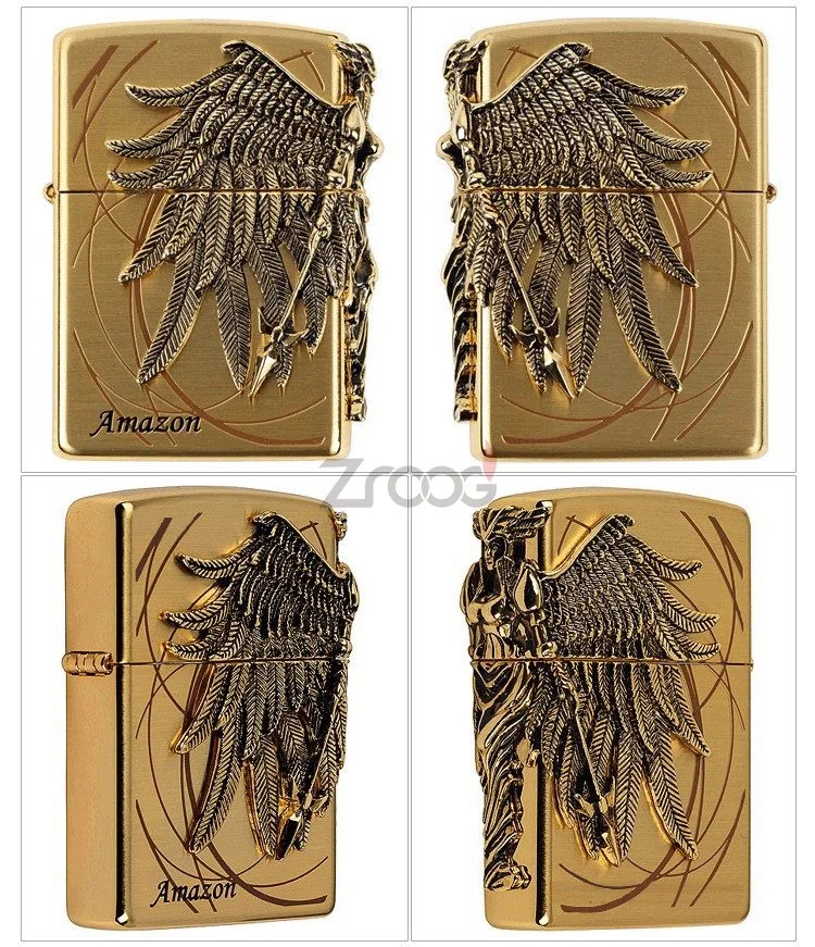 Antique Retro Wings Metal Creative Lighter Gifts for Collectors Friends Father