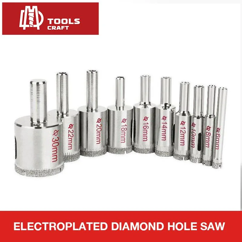 Electroplated Diamond Drill Bit Hole Saw Drilling Ceramic Porcelain Tiles Glass Granite Quartz