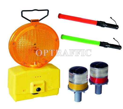 Factory Safety Road Hand Held Signal Red LED Strobe Wands Traffic Baton Light