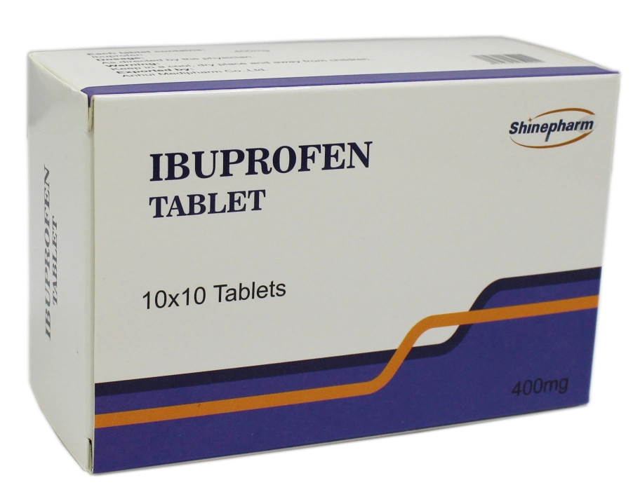 O ibuprofeno comprimidos, antitérmicos e analgésicos Anti-Inflammatory drogas, 400mg, 10*10' S/caixa