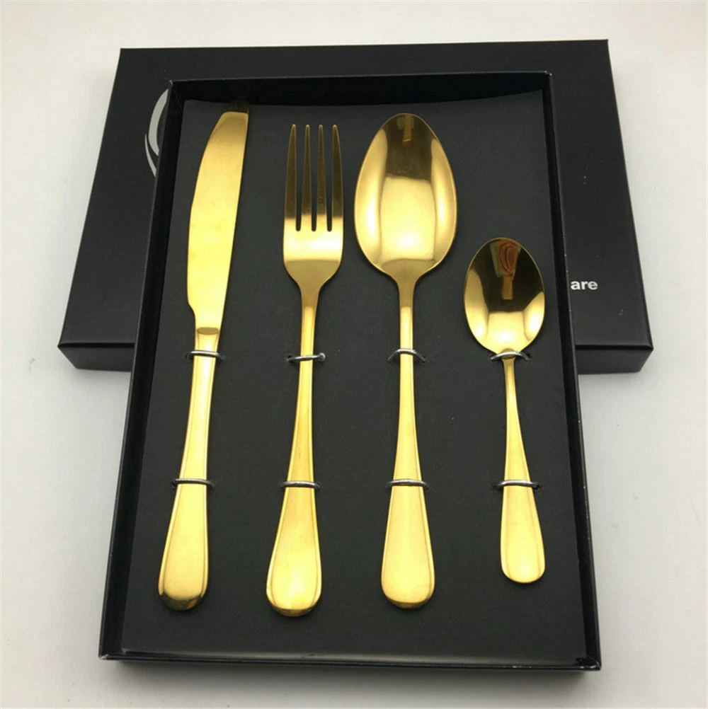 304 Gold Plated Stainless Steel Flatware for Wedding