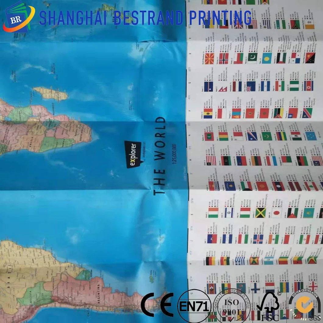 Colorful Map Printing with Stone Paper