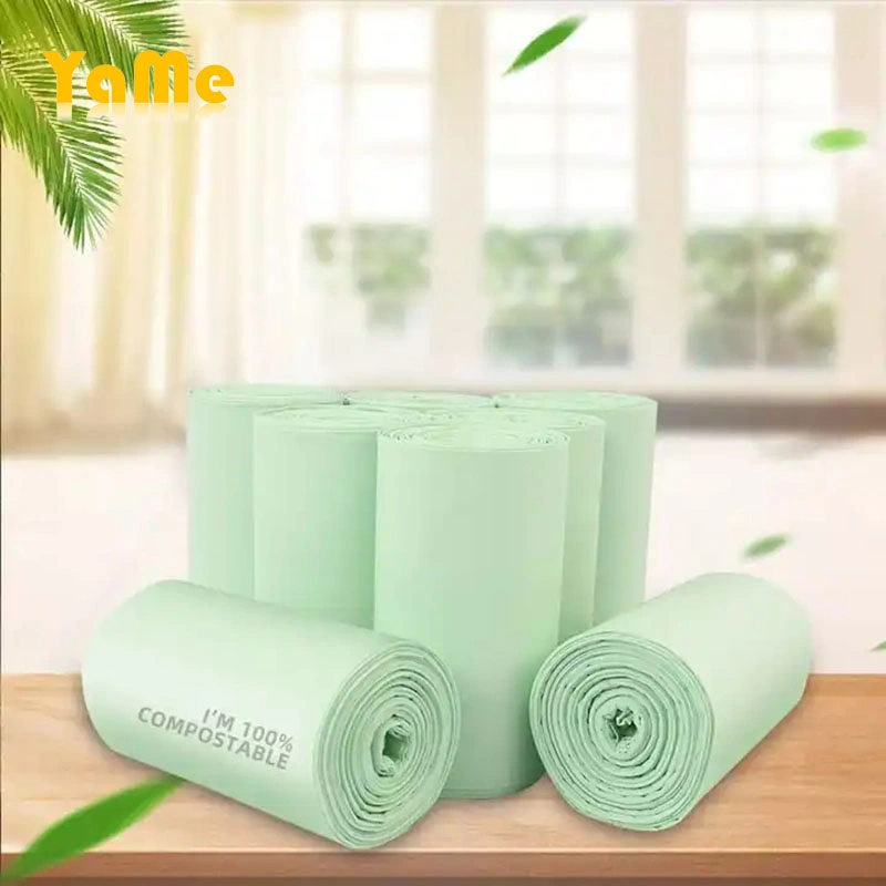 100% Biodegradable Plastic Garbage Bags Scented Cornstarch Compostable Garbage Trash Bag Plastic Raw Material Plastic Garbage Bag