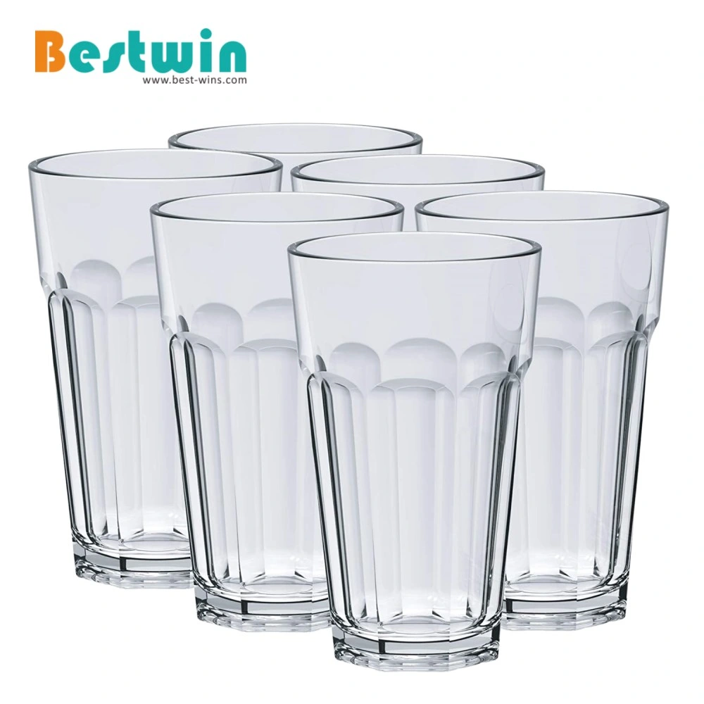 Unbreakable Reusable Polycarbonate Iced Tea Cup Drinking Cola Tumbler Plastic Water Glass