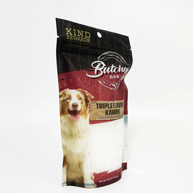 Flat Bottom Aluminum Foil Plastic Bags for Pet Dog Food Packaging