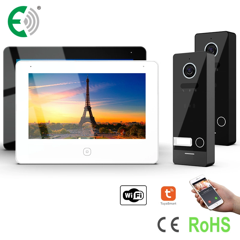 7-Zoll-UTP/IP-WiFi-Touchscreen-Video-Doorphone ONR-Familie Intercom Mit Kartenfreischalten