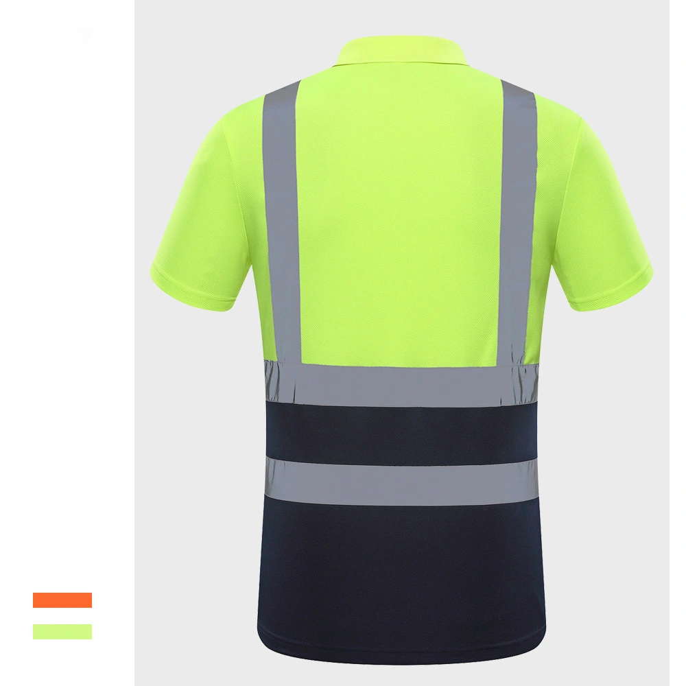 Best Selling Light Weight Breathable Bike Cycle Reflective Safety Polo T-Shirt Workwear