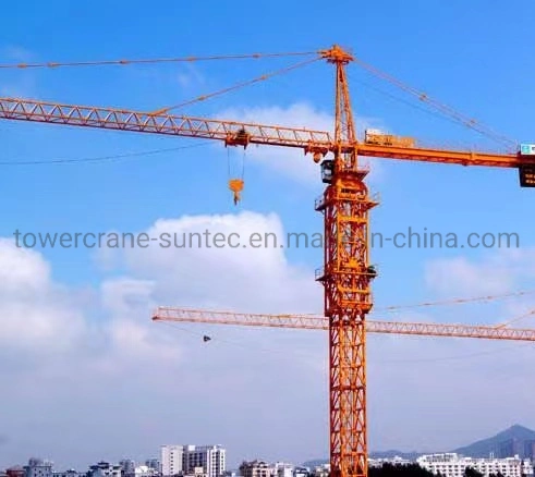 La construction grue à tour de 10 tonnes de capacité de levage 60m de l'équipement de Suntec