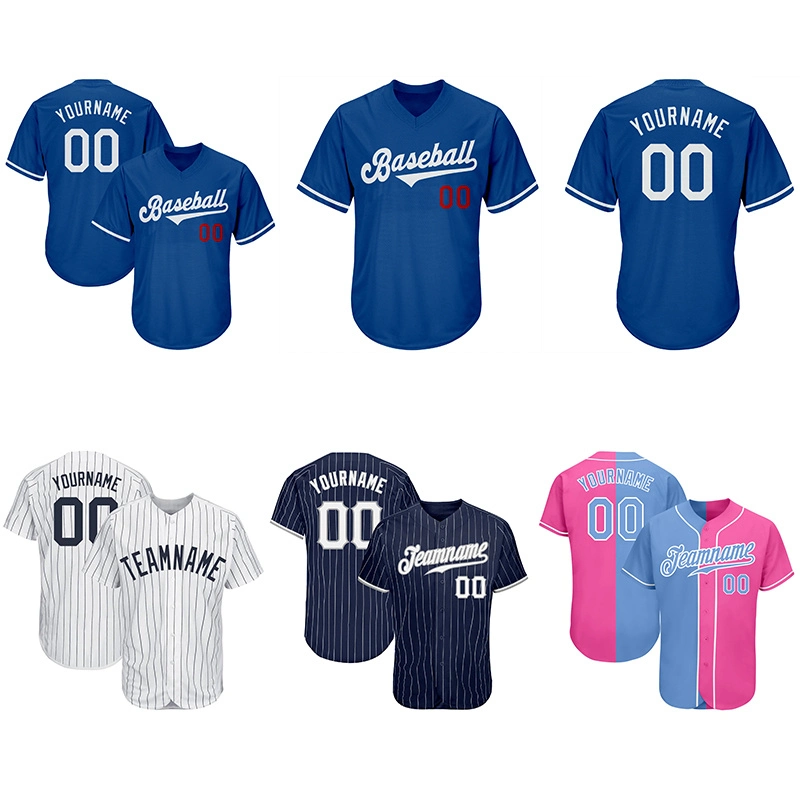 Personalisiertes Sportswear Custom Team Logo Atmungsaktives Polyester Baseball Jersey