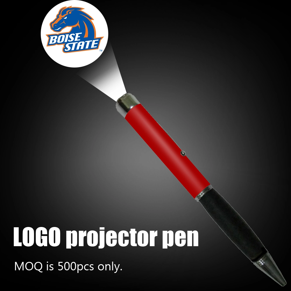 Fábrica Venta directa bajo Precio Logo proyector Pen imagen láser Bolígrafos con mango de silicona para regalo promocional