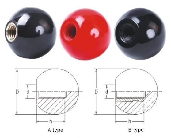 Pomo esférico/ partes de la baquelita personalizado