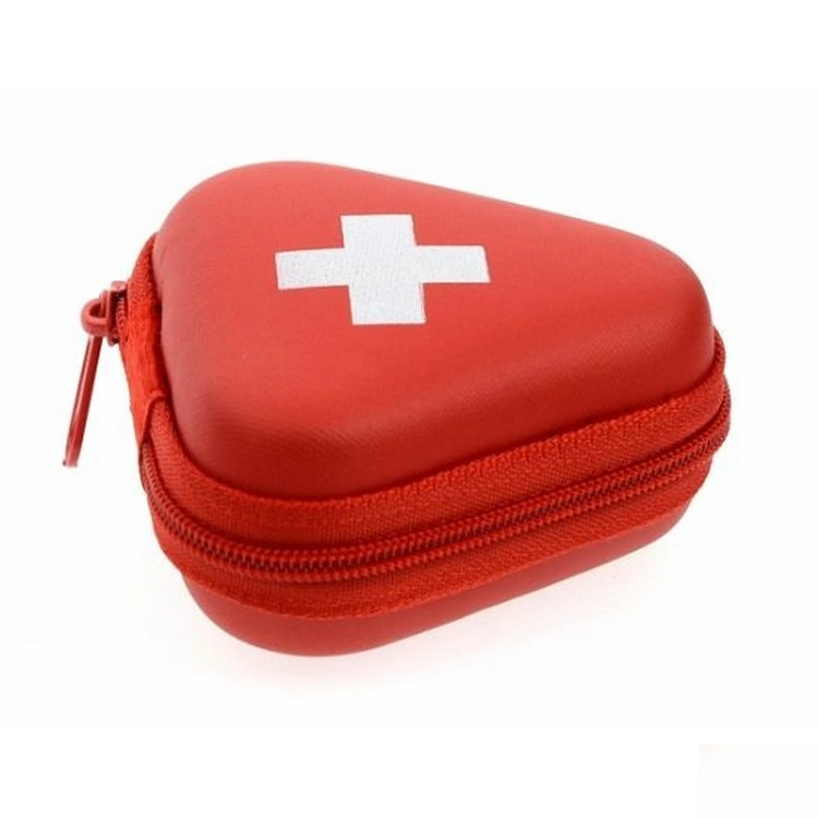 Custom Logo Red Hard Cover Shell First Aid Kit/Case Equipment Tool EVA Medical Case/with Lining Velvet