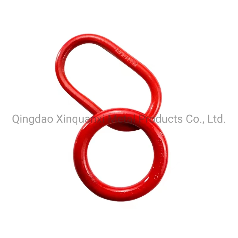 Red Coated Drop Forged Lifting Rigging Hardware of A342 Us Type Weldless Oblong Master Link