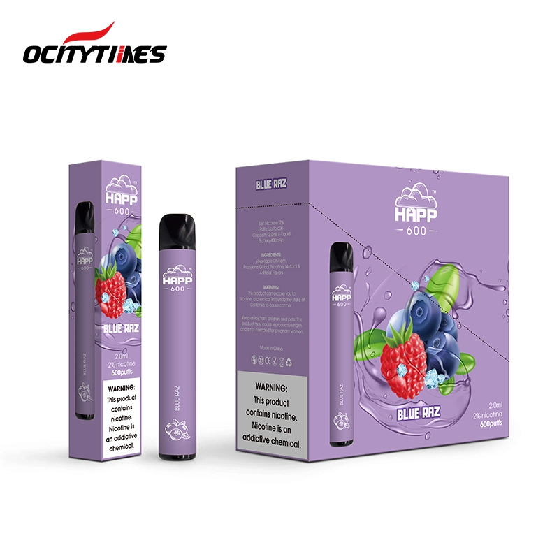 2ml Nicotine Salt Delivery Disposable 1 Pack 600 Puffs Happ 600