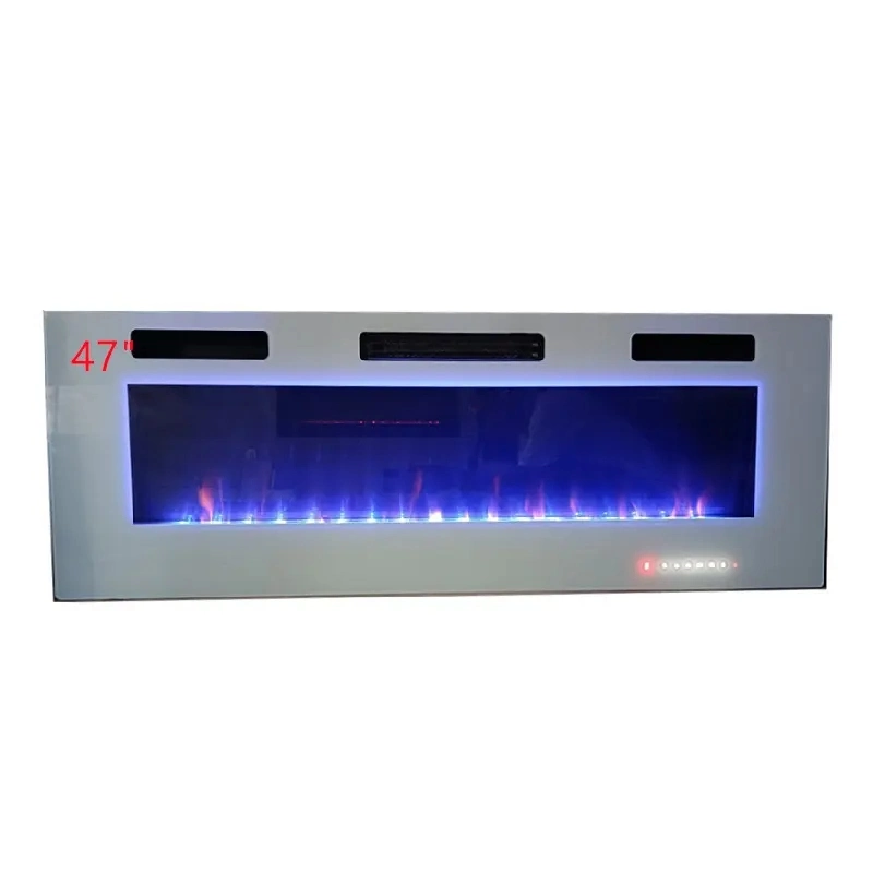 Smart Remote Control Electric Fireplace Heater with 50" LED Simulated Flame and Touch Screen