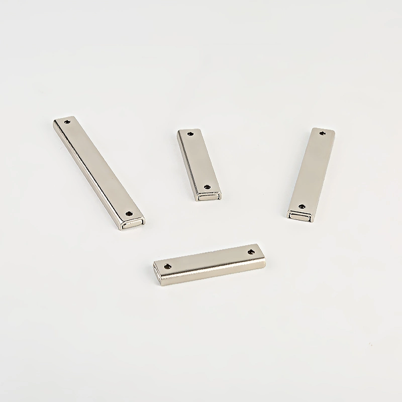 Rectangle Permanent Neodymium Pot Magnets with 2 Counter Sink Holes