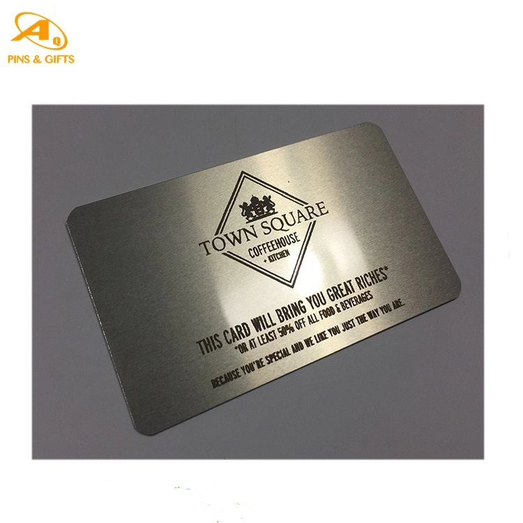 Manufacturer Gift Card Customized Magnetic Stripe Stainless Steel Metal Name Business Card