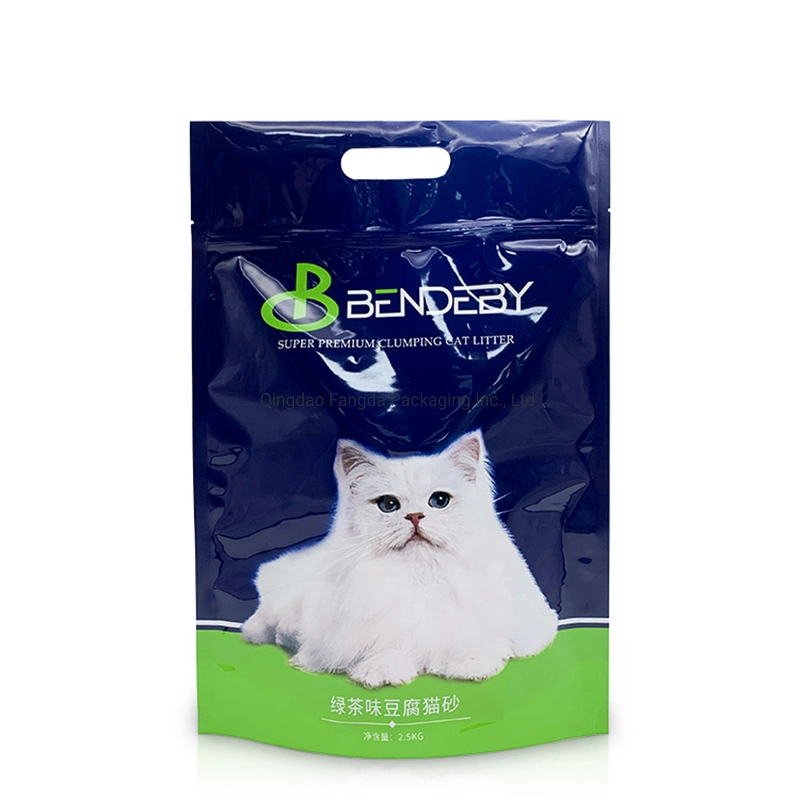 Zipper Top Soft Touch Custom Plastic Cat Litter Bags