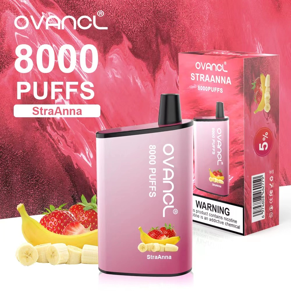 Ovancl 8000 Puffs E Zigarette Mesh Coil Vape Mod wiederaufladbar E Hookah Pen Shisha Vape Pen Großhandel/Lieferant Einweg elektrische Zigarette