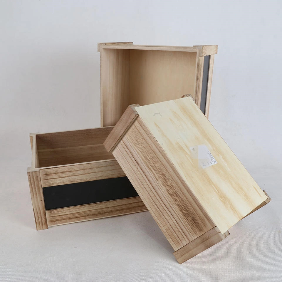 Wooden/Wood Crate/Box with Handles/Chalkboard for Beer/Drinks/Eggs/Toy Storage