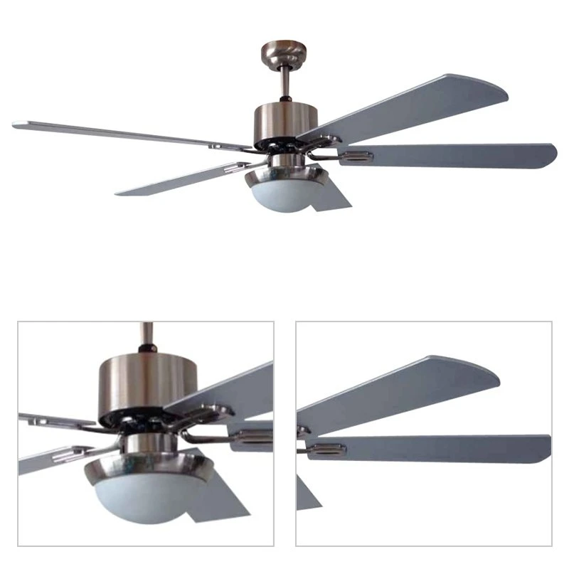 America Standard Indoor Ceiling Fan 52 Inch 4 Blades Silver Color Ceiling Fan with Remote Control