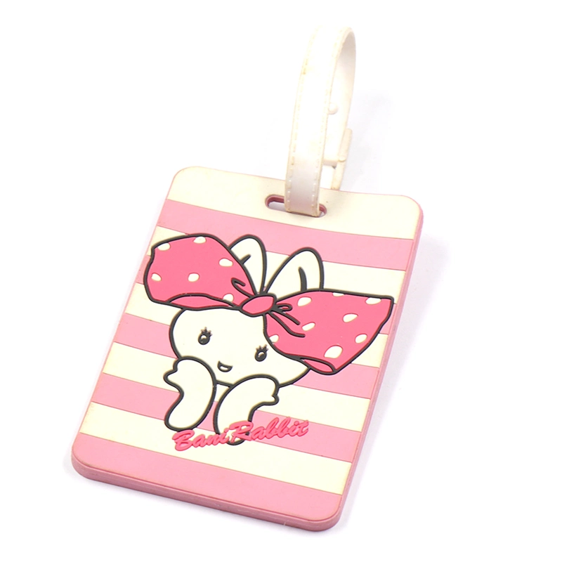 Factory Custom Made Promotional Gift Manufacturer Customized Soft Plastic Baggage Label Bespoke PVC Cartoon Luggage Tag