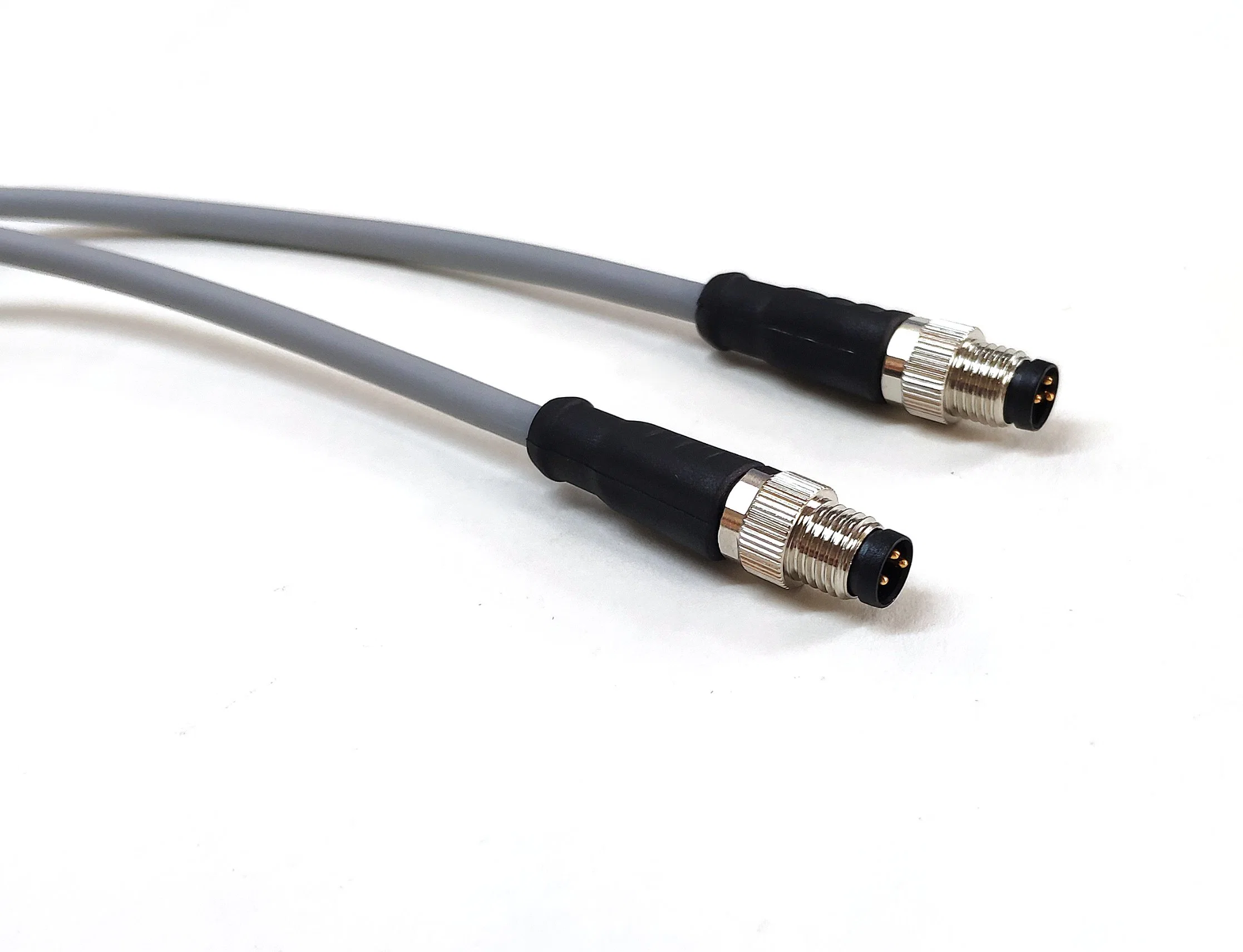 Conector de cable circular recto/acodado moldeado macho Svlec M8 con extremo libre, código a/B/D 3pin 4pin 5pin 6pin 8pin