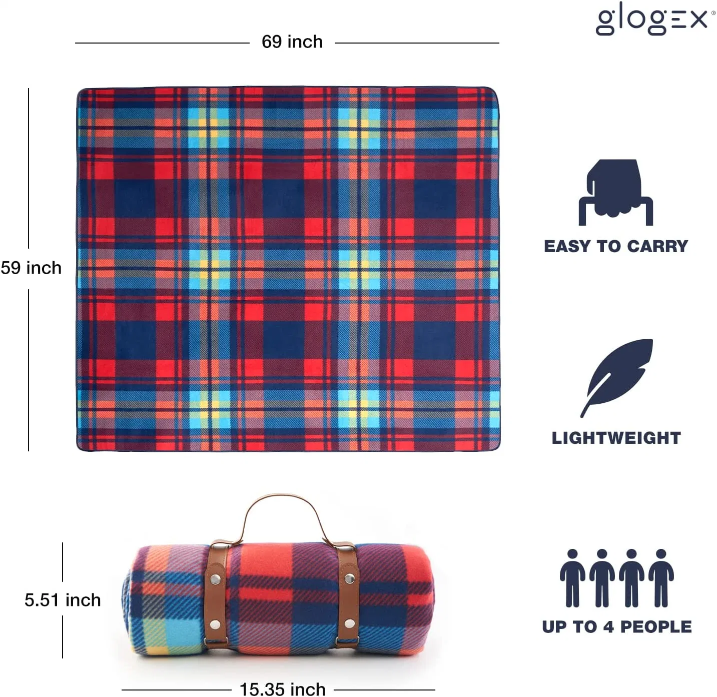 Woqi Picnic Blanket Sand-Free Outdoor Waterproof Resistant Picnic Mat