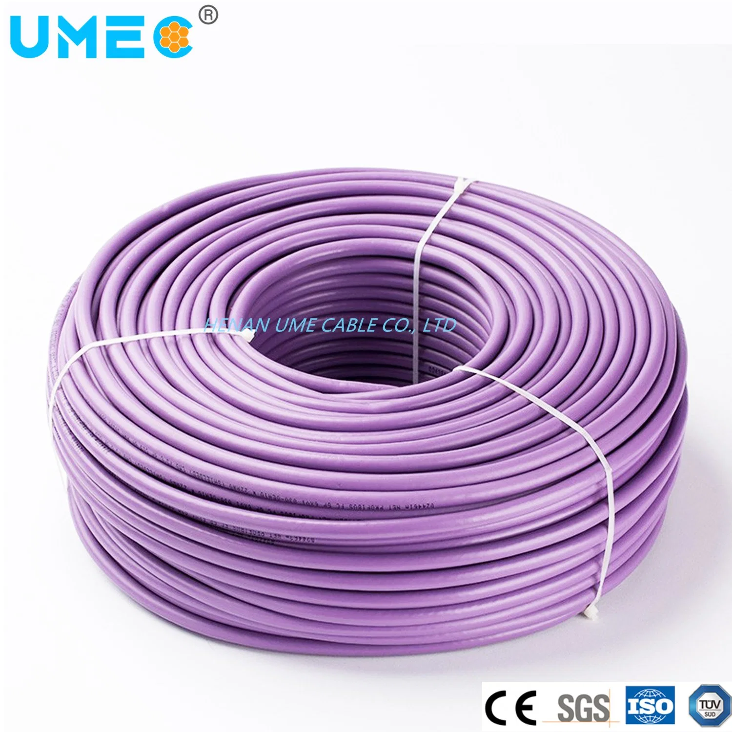 IEC-Standard-Mehrleiterkabel, 2 cx22 AWG Volltemperaturkabel, PE ins Folien- und Geflecht violett 6 x v18300eh10