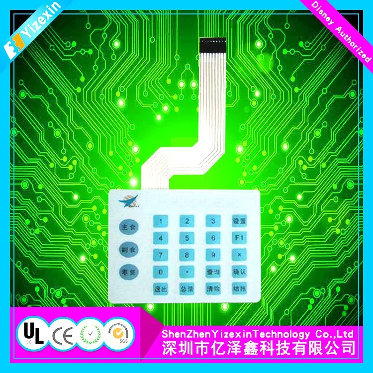 High quality/High cost performance  with Gradient Color Custom Membrane Switch with OEM FPC