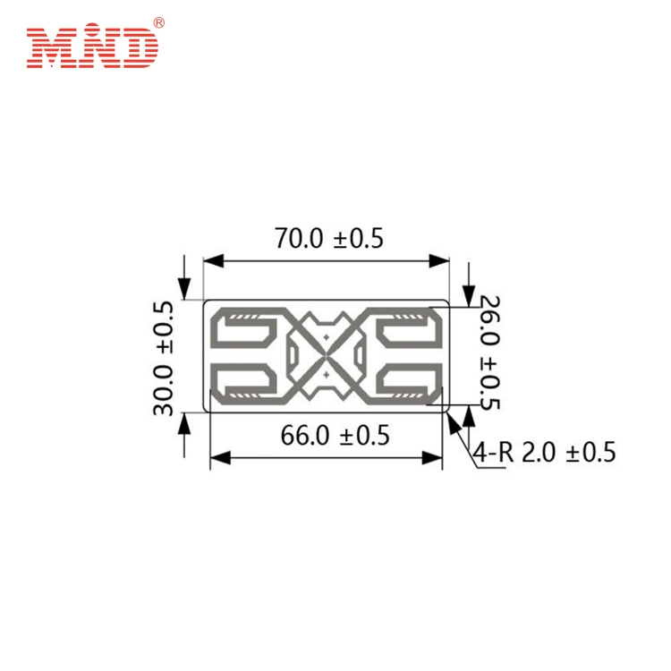 UHF M4qt Chip RFID großer Speicher stabile Leistung UHF RFID Aufkleber Etikett