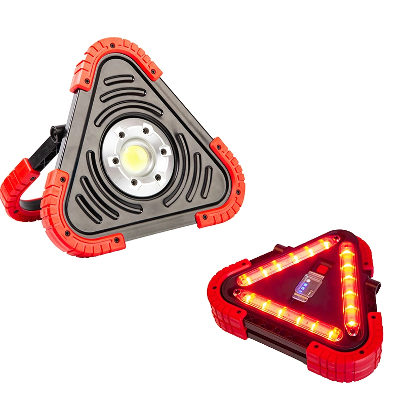 20W Aluminum Rechargeable Work Inspection Spot Light 3 Sequential Warning Modes Portable Car Flood Working Emergency 1800 Lumen COB Work Light