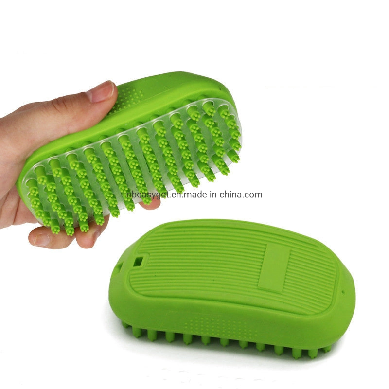 Pet Comb Bath and Massage Brush with Soft Rubber Bristles Esg12352