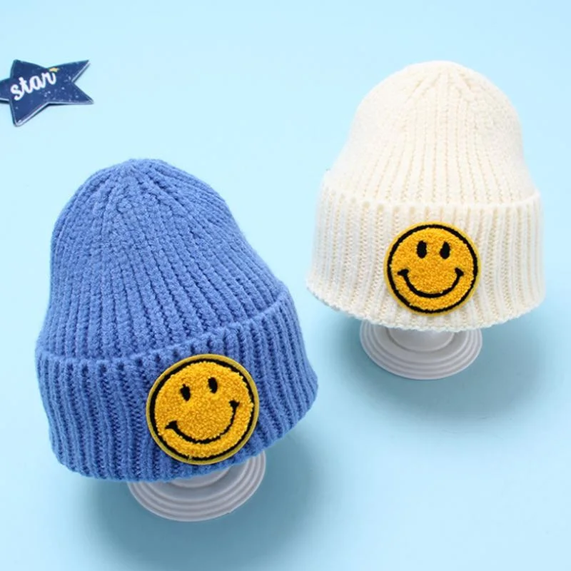 Comercio al por mayor de Invierno de blancos personalizado gorras Beanies tejida tejidos de punto a los niños bebé Beanie Hat