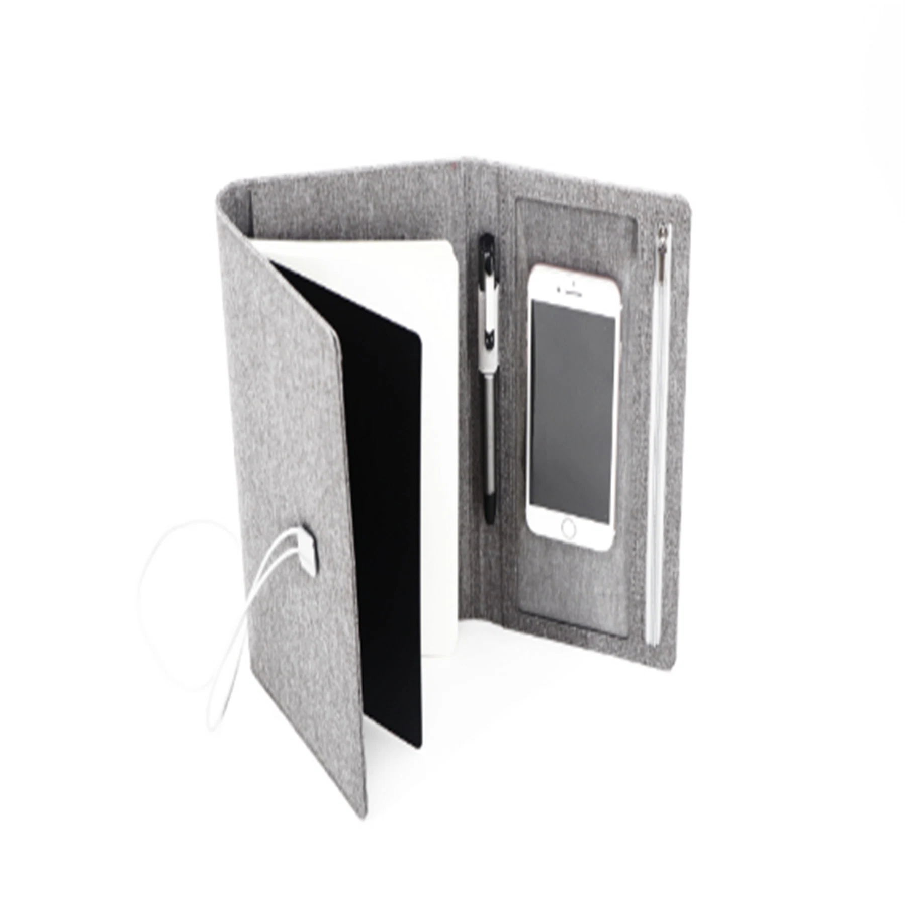 A5 Notepad 3 Fold Elastic Band Notebook Phone Holder Notebook Gift