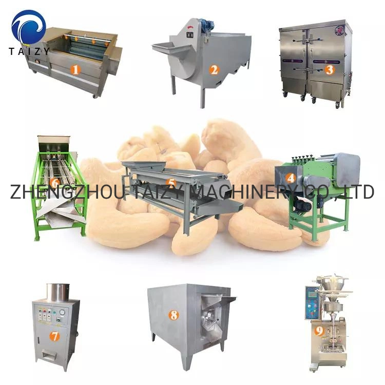 500kg/H Automatic Cashew Shelling Production Line Cashew Nut Processing Machine