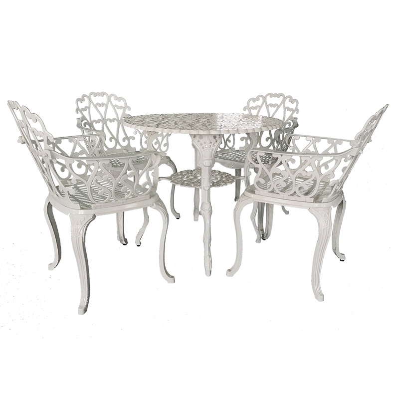 Cast Aluminum Patio Furniture Outdoor Garden Furniture Ocean 4 Seater Dining Set