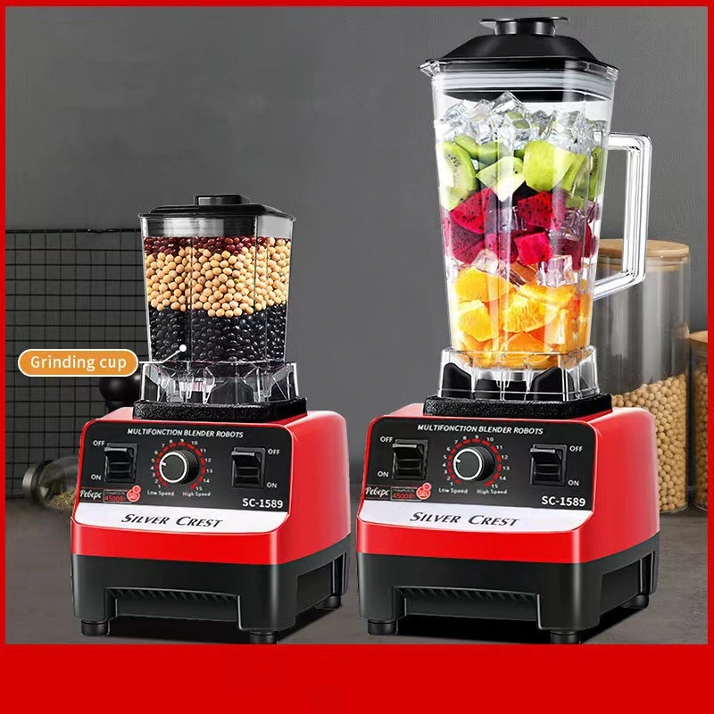 Smoothie Kitchen 1500W Professional Countertop Blender 27, 000rpm for Shakes with Plastic BPA-Free Cup, 6 Stainless Steel Blades and 2 Speeds & Pulse Function