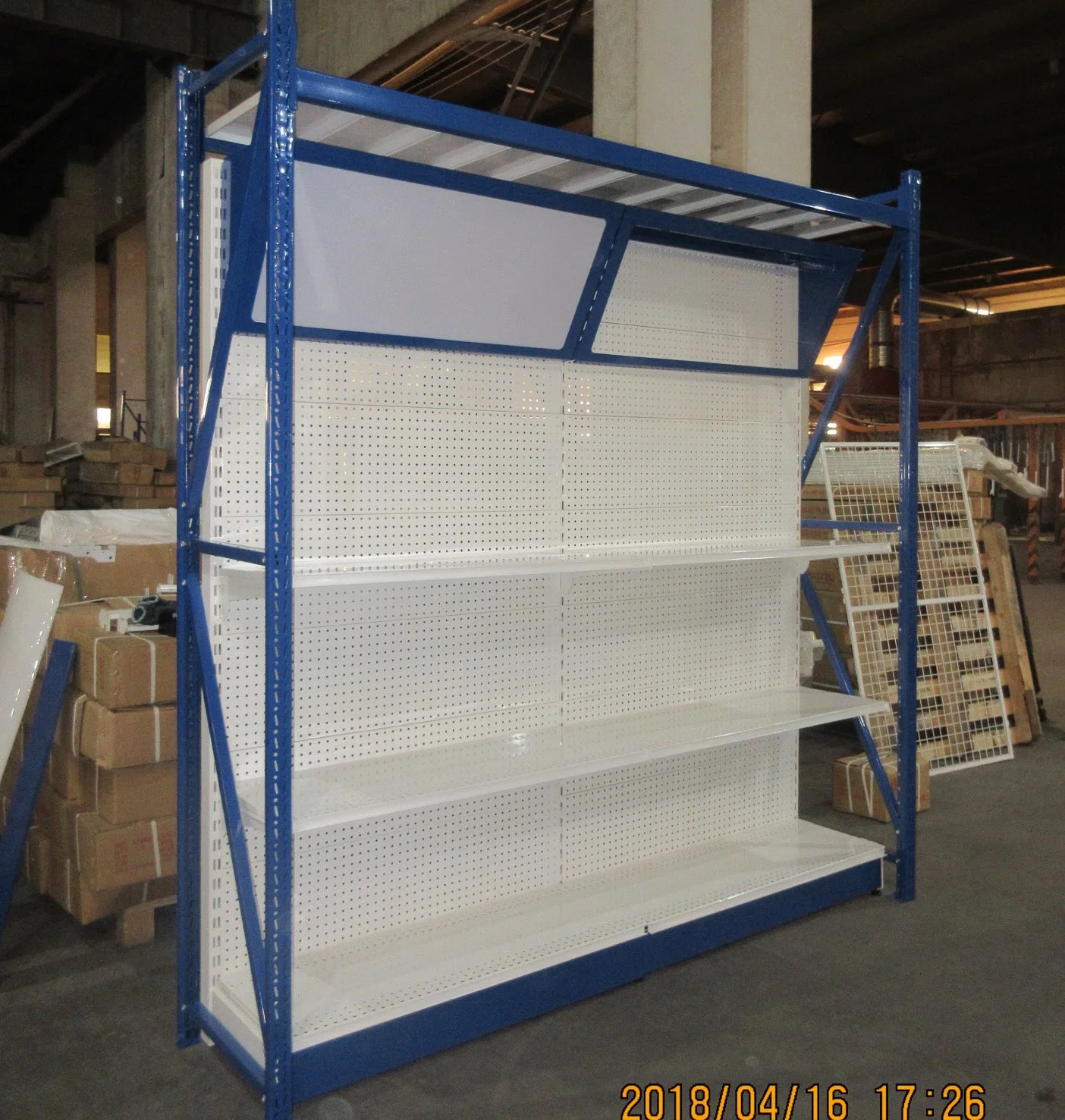 4-6 Layers 80kg Capacity Supermarket Shelf
